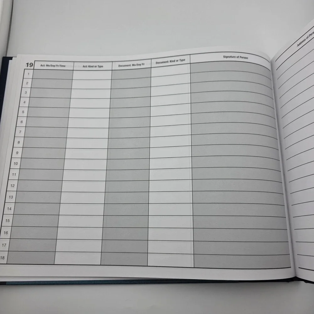 Wilson Jones Journal of Notarial‎ Acts Recordkeeping Hardcover Workbook New